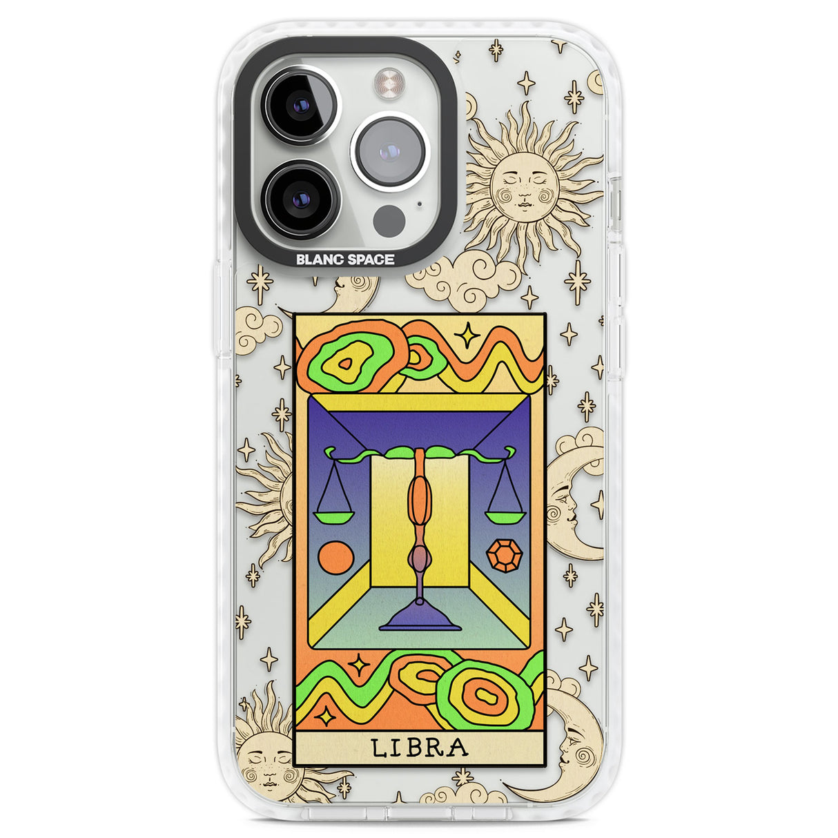 Celestial Zodiac - Libra Clear Impact Phone Case for iPhone 13 Pro, iPhone 14 Pro, iPhone 15 Pro