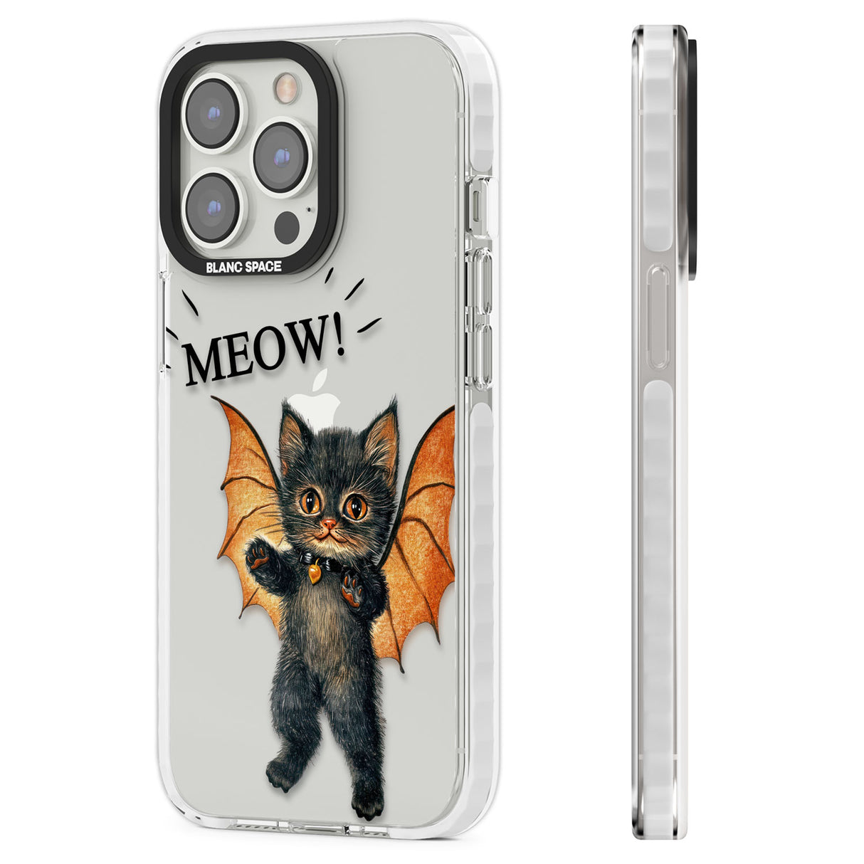 MEOW! Clear Impact Phone Case for iPhone 13 Pro, iPhone 14 Pro, iPhone 15 Pro