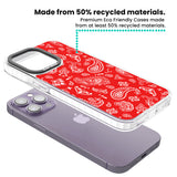 Red Bandana Clear Impact Phone Case for iPhone 13 Pro, iPhone 14 Pro, iPhone 15 Pro