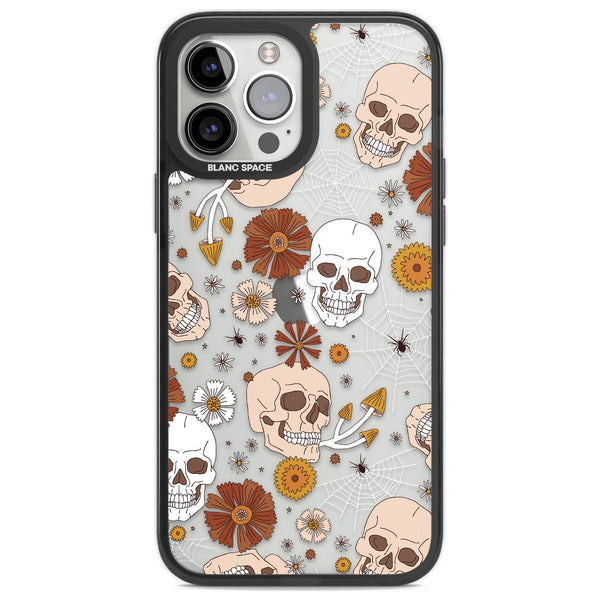 Halloween Skulls And Flowers