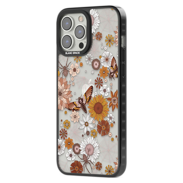 Halloween Skulls and FlowersPhone Case for iPhone 14 Pro Max