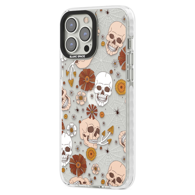 Halloween Skulls and FlowersPhone Case for iPhone 14 Pro Max