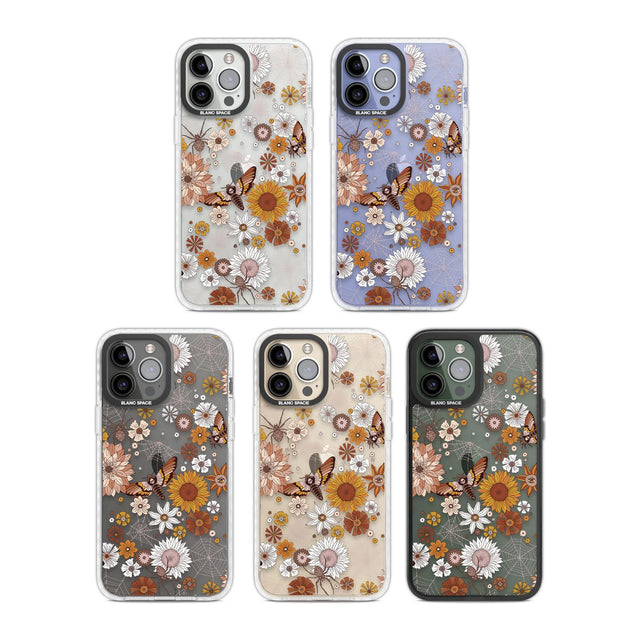 Halloween Skulls and FlowersPhone Case for iPhone 14 Pro Max