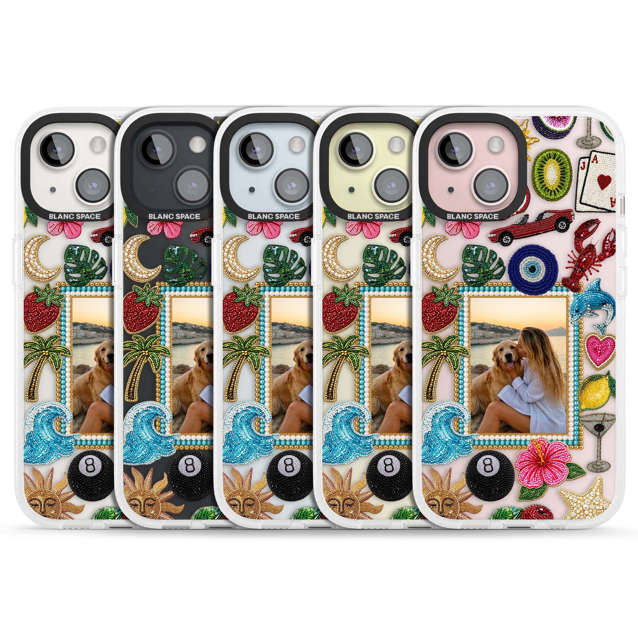 Beaded Photo coastal iPhone case | Clear Case Impact Air case for iPhone 15, iPhone 15 Plus