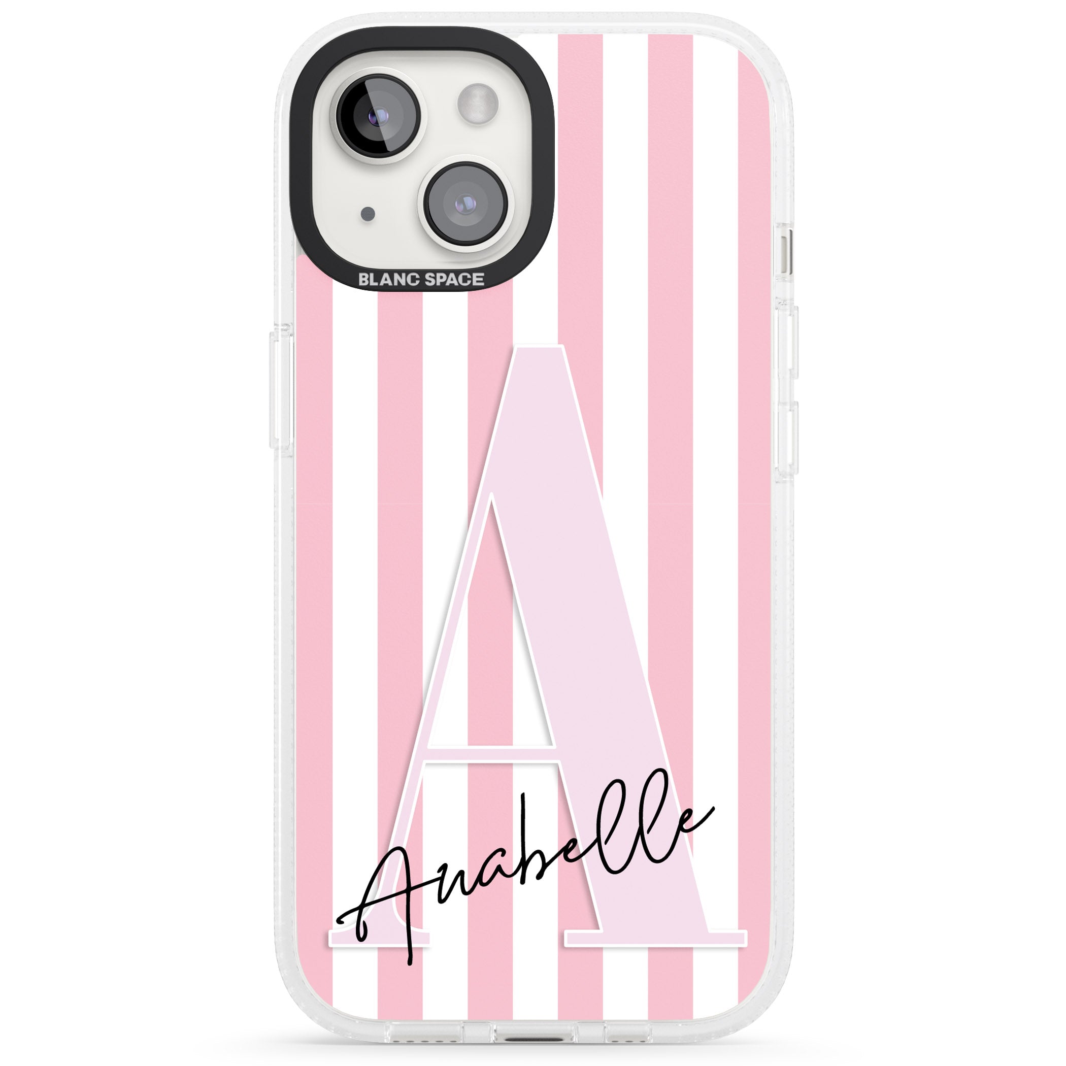 Personalised Pink Stripes & Monogram
