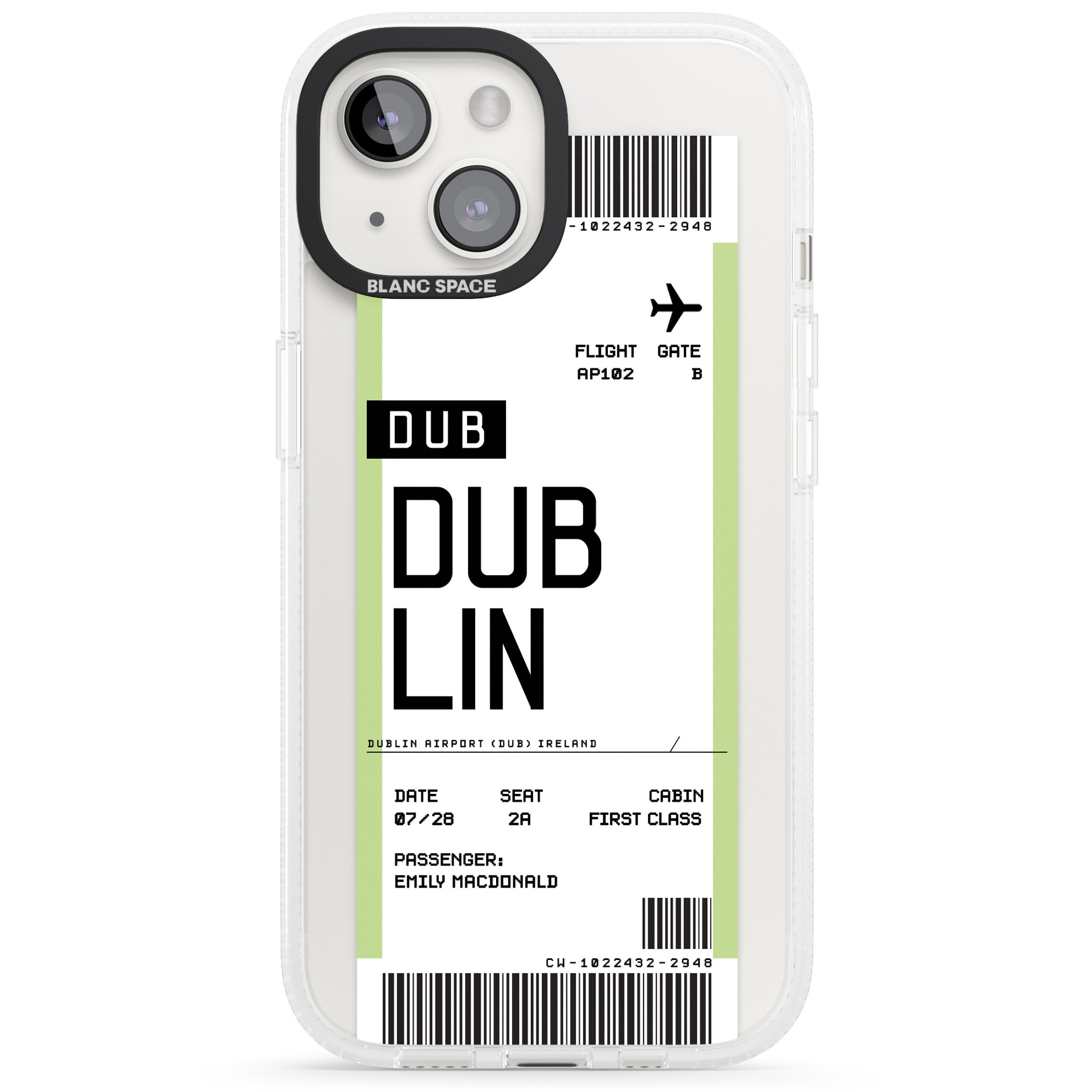 Personalised Dublin Boarding Pass
