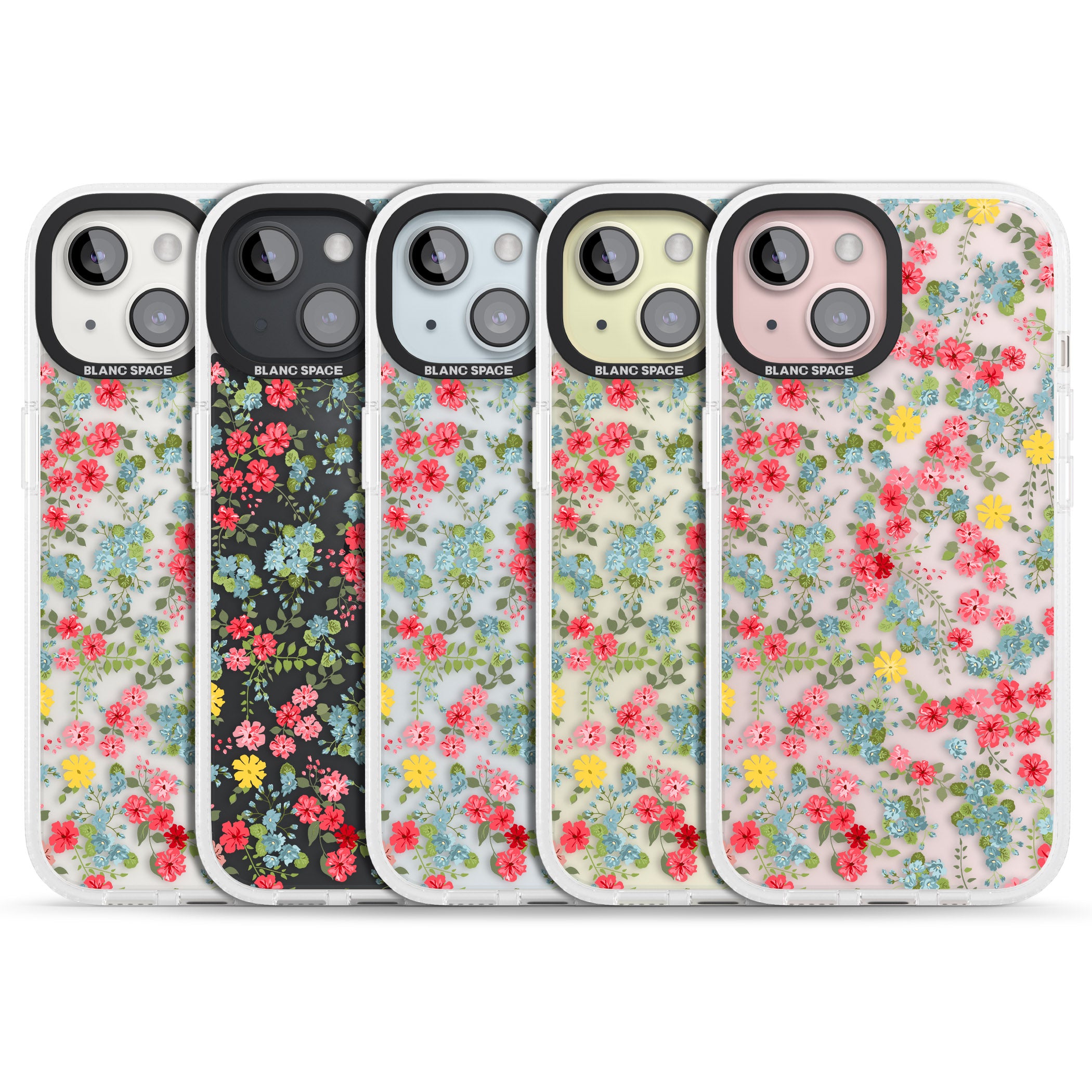 Sanremo Meadow iPhone 15 / 14 / 13 Clear Case Impact Air - Blanc Space