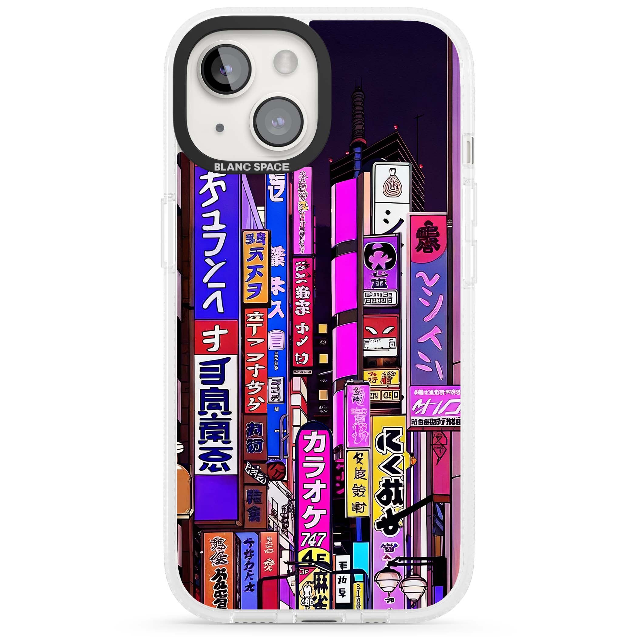 NEON NIGHT anime iPhone case | Clear Case Impact Air case for iPhone 15, iPhone 15 Plus
