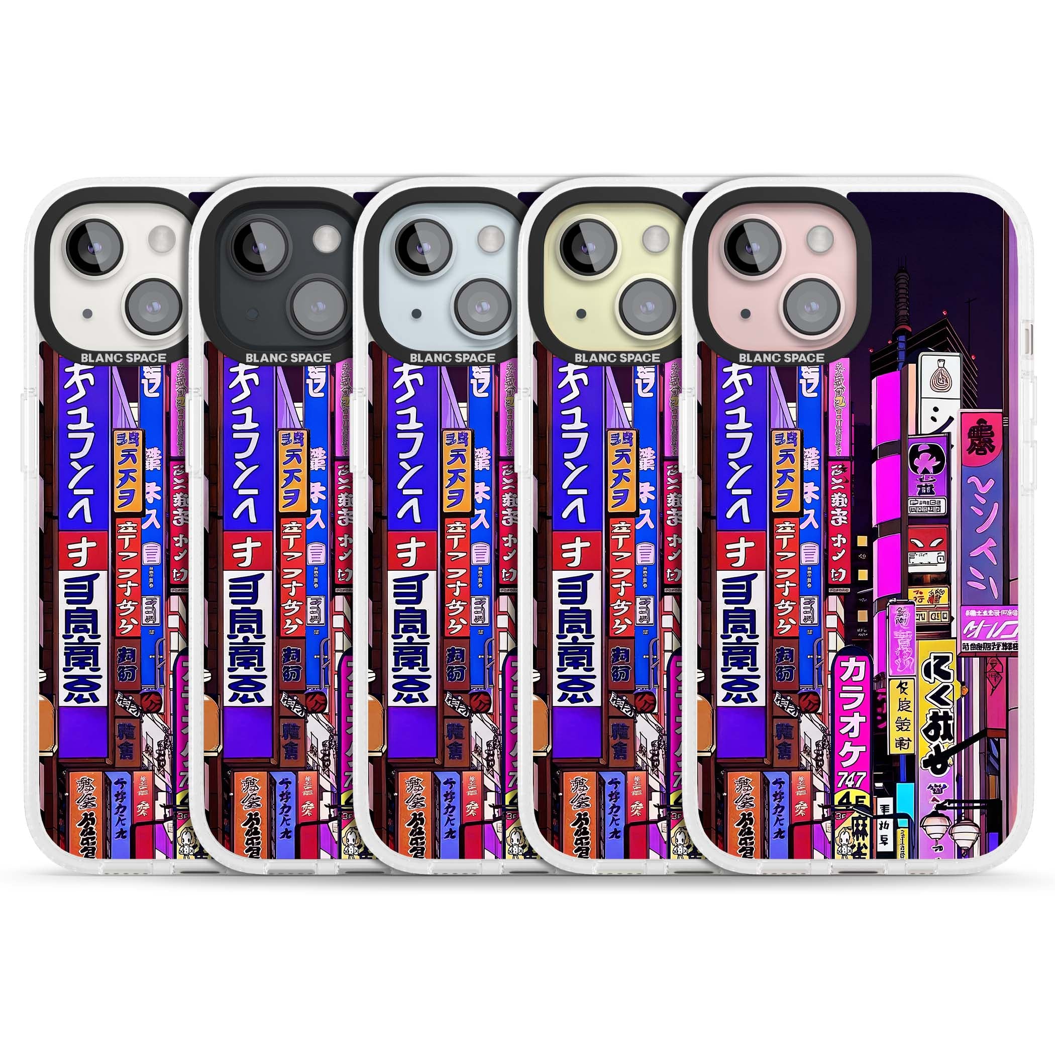 NEON NIGHT anime iPhone case | Clear Case Impact Air case for iPhone 15, iPhone 15 Plus