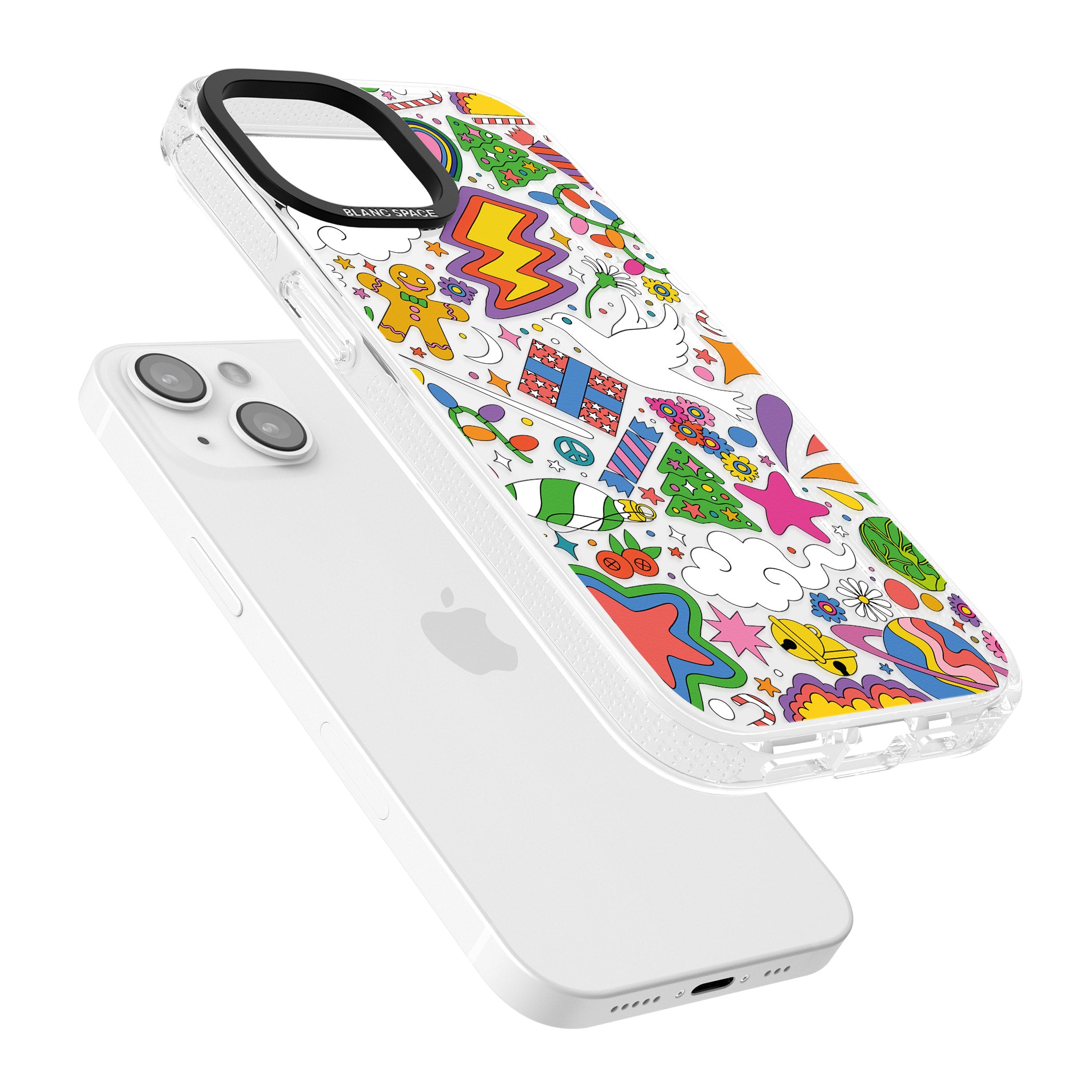 Whimsical Wonderland iPhone 15 / 14 / 13 Clear Case Impact Air - Blanc Space