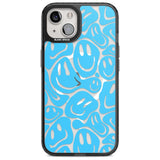 Blue Acid Faces Phone Case iPhone 15 Plus / Magsafe Black Impact Case,iPhone 15 / Magsafe Black Impact Case,iPhone 14 Plus / Magsafe Black Impact Case,iPhone 14 / Magsafe Black Impact Case,iPhone 13 / Magsafe Black Impact Case Blanc Space