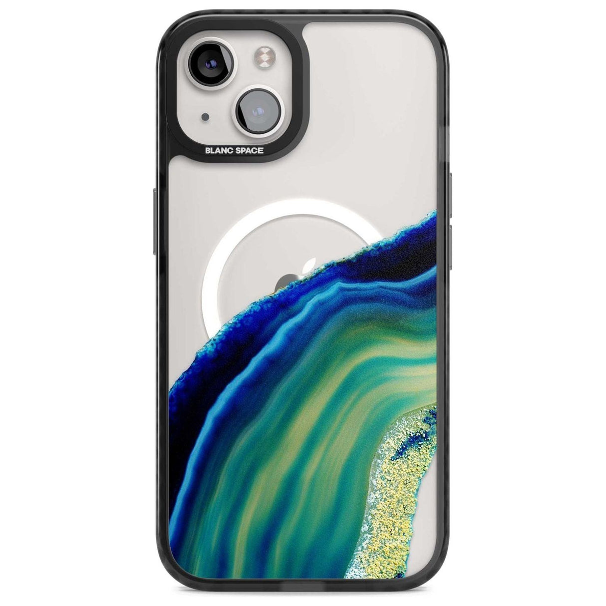 Green & Blue Gemstone Crystal Phone Case iPhone 15 Plus / Magsafe Black Impact Case,iPhone 15 / Magsafe Black Impact Case,iPhone 14 Plus / Magsafe Black Impact Case,iPhone 14 / Magsafe Black Impact Case,iPhone 13 / Magsafe Black Impact Case Blanc Space