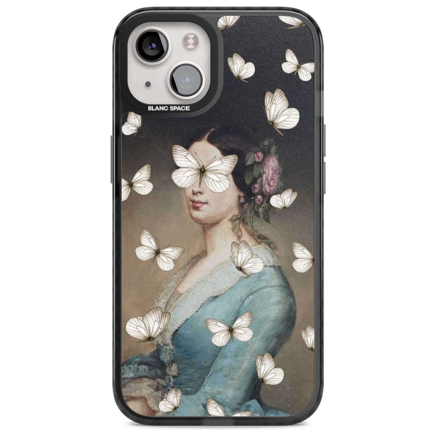 BUTTERFLY BEAUTY Phone Case iPhone 15 Plus / Magsafe Black Impact Case,iPhone 15 / Magsafe Black Impact Case,iPhone 14 Plus / Magsafe Black Impact Case,iPhone 14 / Magsafe Black Impact Case,iPhone 13 / Magsafe Black Impact Case Blanc Space