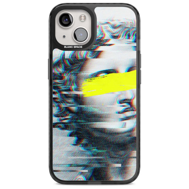 GLITCHED FRAGMENT Phone Case iPhone 15 Plus / Magsafe Black Impact Case,iPhone 15 / Magsafe Black Impact Case,iPhone 14 Plus / Magsafe Black Impact Case,iPhone 14 / Magsafe Black Impact Case,iPhone 13 / Magsafe Black Impact Case Blanc Space