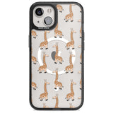 Cute Giraffe Pattern Clear Phone Case iPhone 15 / Magsafe Black Impact Case,iPhone 15 Plus / Magsafe Black Impact Case,iPhone 13 / Magsafe Black Impact Case,iPhone 14 / Magsafe Black Impact Case,iPhone 14 Plus / Magsafe Black Impact Case Blanc Space