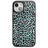 Light Pink on Blue Leopard Print Pattern Phone Case iPhone 15 Plus / Magsafe Black Impact Case,iPhone 15 / Magsafe Black Impact Case,iPhone 14 Plus / Magsafe Black Impact Case,iPhone 14 / Magsafe Black Impact Case,iPhone 13 / Magsafe Black Impact Case Blanc Space