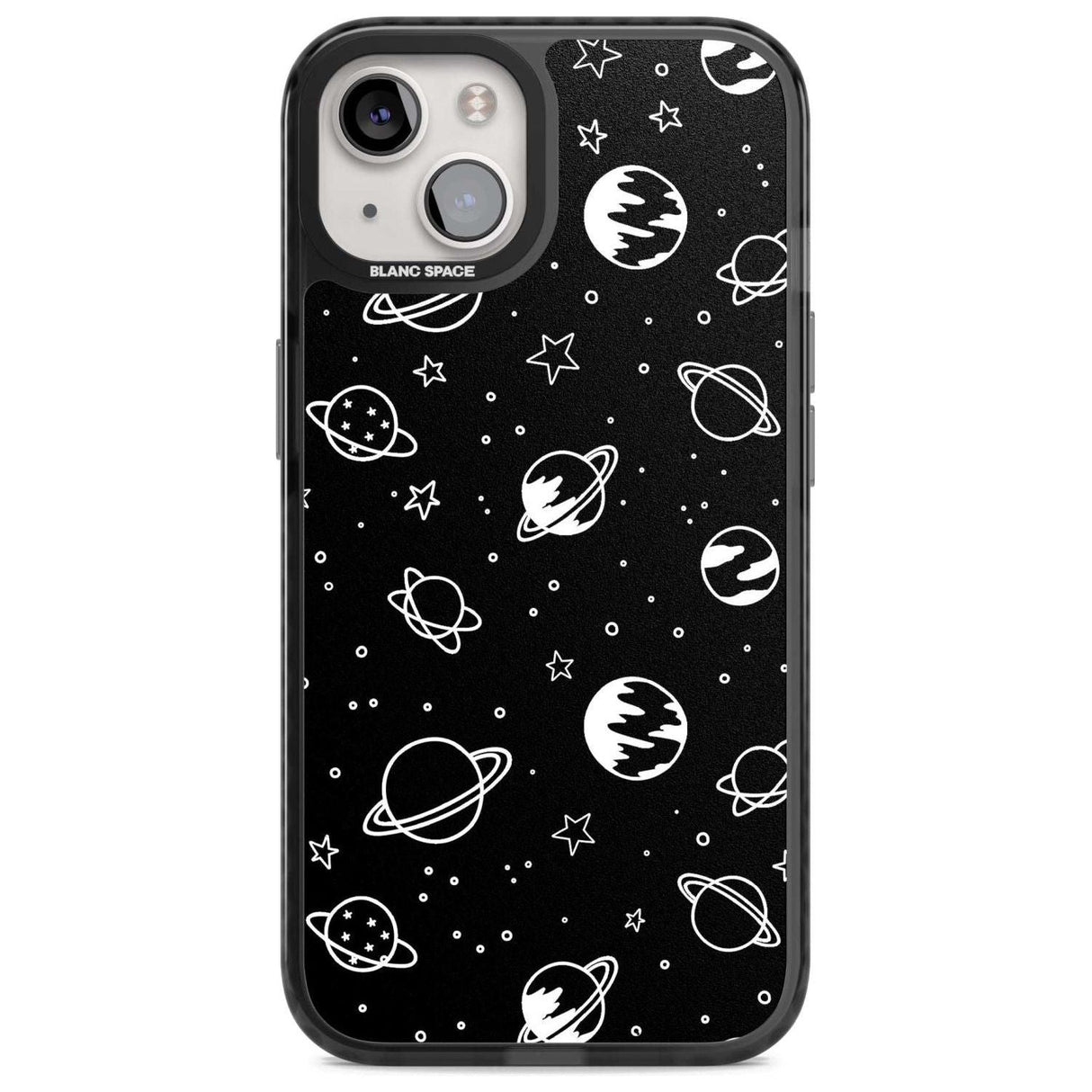 Cosmic Outer Space Design White on Black Phone Case iPhone 15 Plus / Magsafe Black Impact Case,iPhone 15 / Magsafe Black Impact Case,iPhone 14 Plus / Magsafe Black Impact Case,iPhone 14 / Magsafe Black Impact Case,iPhone 13 / Magsafe Black Impact Case Blanc Space