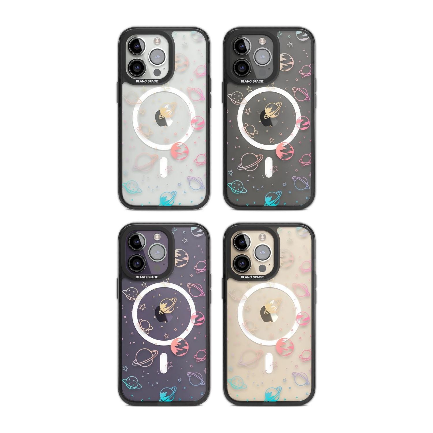 Cosmic Outer Space Design Pastels on Clear