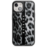 Personalised Snow Leopard Print Custom Phone Case iPhone 15 Plus / Magsafe Black Impact Case,iPhone 15 / Magsafe Black Impact Case,iPhone 14 Plus / Magsafe Black Impact Case,iPhone 14 / Magsafe Black Impact Case,iPhone 13 / Magsafe Black Impact Case Blanc Space