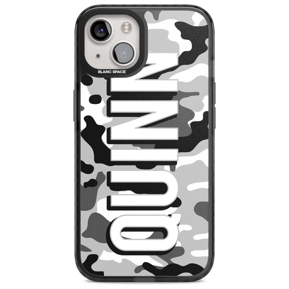 Personalised Greyscale Camo Custom Phone Case iPhone 15 Plus / Magsafe Black Impact Case,iPhone 15 / Magsafe Black Impact Case,iPhone 14 Plus / Magsafe Black Impact Case,iPhone 14 / Magsafe Black Impact Case,iPhone 13 / Magsafe Black Impact Case Blanc Space