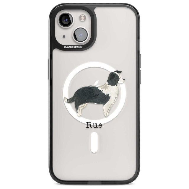 Personalised Border Collie Custom Phone Case iPhone 15 Plus / Magsafe Black Impact Case,iPhone 15 / Magsafe Black Impact Case,iPhone 14 Plus / Magsafe Black Impact Case,iPhone 14 / Magsafe Black Impact Case,iPhone 13 / Magsafe Black Impact Case Blanc Space