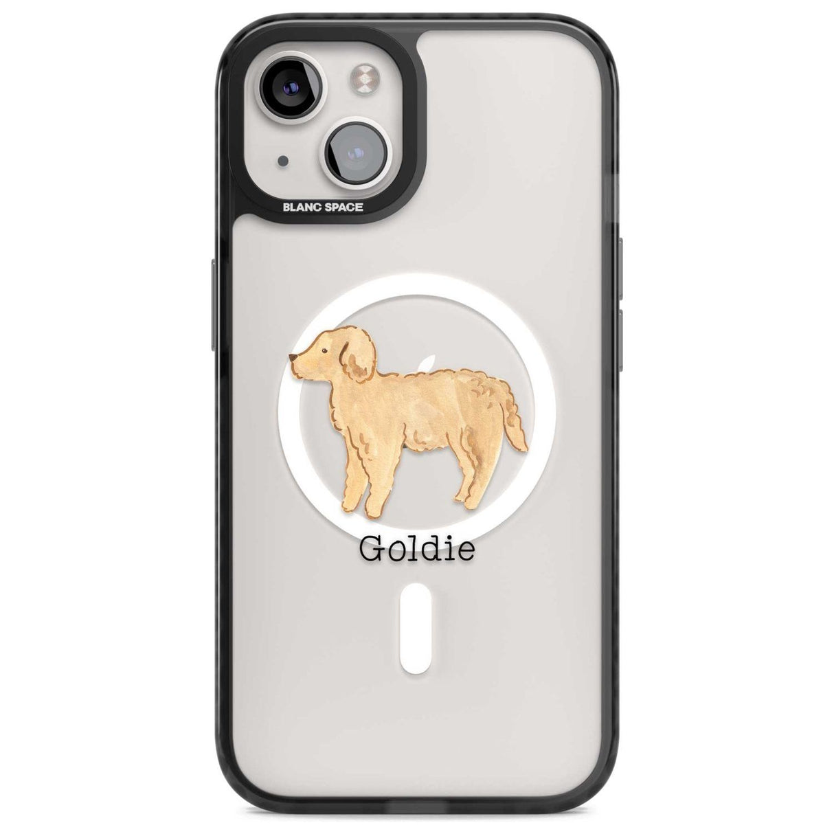 Personalised Hand Painted Goldendoodle Custom Phone Case iPhone 15 Plus / Magsafe Black Impact Case,iPhone 15 / Magsafe Black Impact Case,iPhone 14 Plus / Magsafe Black Impact Case,iPhone 14 / Magsafe Black Impact Case,iPhone 13 / Magsafe Black Impact Case Blanc Space