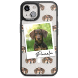 Personalised Dachshund, Brown - Dog Photo Custom Phone Case iPhone 15 Plus / Magsafe Black Impact Case,iPhone 15 / Magsafe Black Impact Case,iPhone 14 Plus / Magsafe Black Impact Case,iPhone 14 / Magsafe Black Impact Case,iPhone 13 / Magsafe Black Impact Case Blanc Space