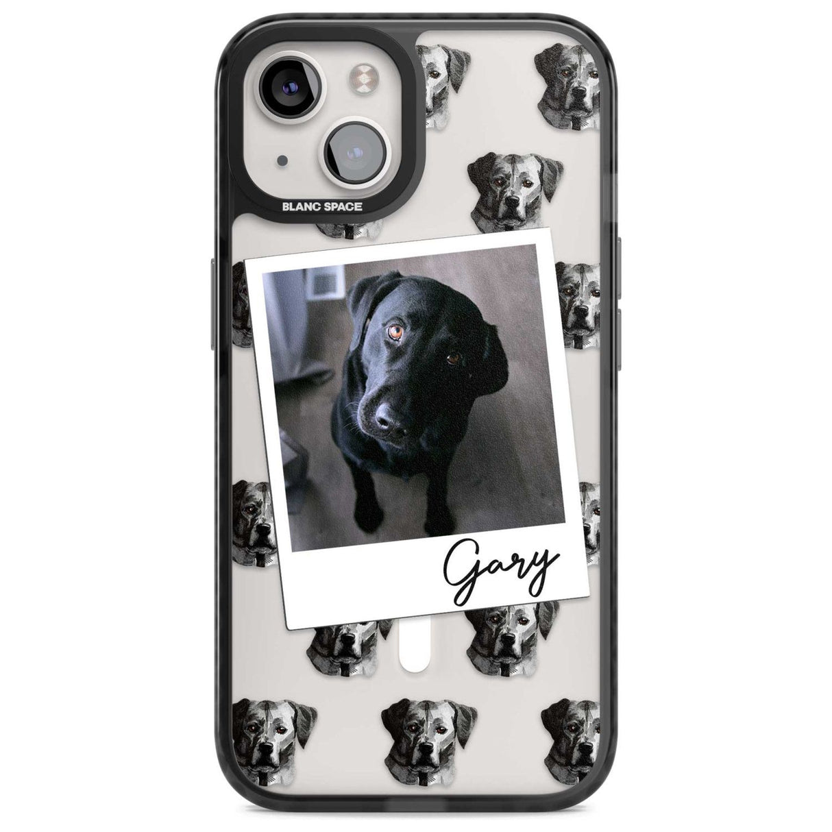 Personalised Labrador, Black - Dog Photo Custom Phone Case iPhone 15 Plus / Magsafe Black Impact Case,iPhone 15 / Magsafe Black Impact Case,iPhone 14 Plus / Magsafe Black Impact Case,iPhone 14 / Magsafe Black Impact Case,iPhone 13 / Magsafe Black Impact Case Blanc Space