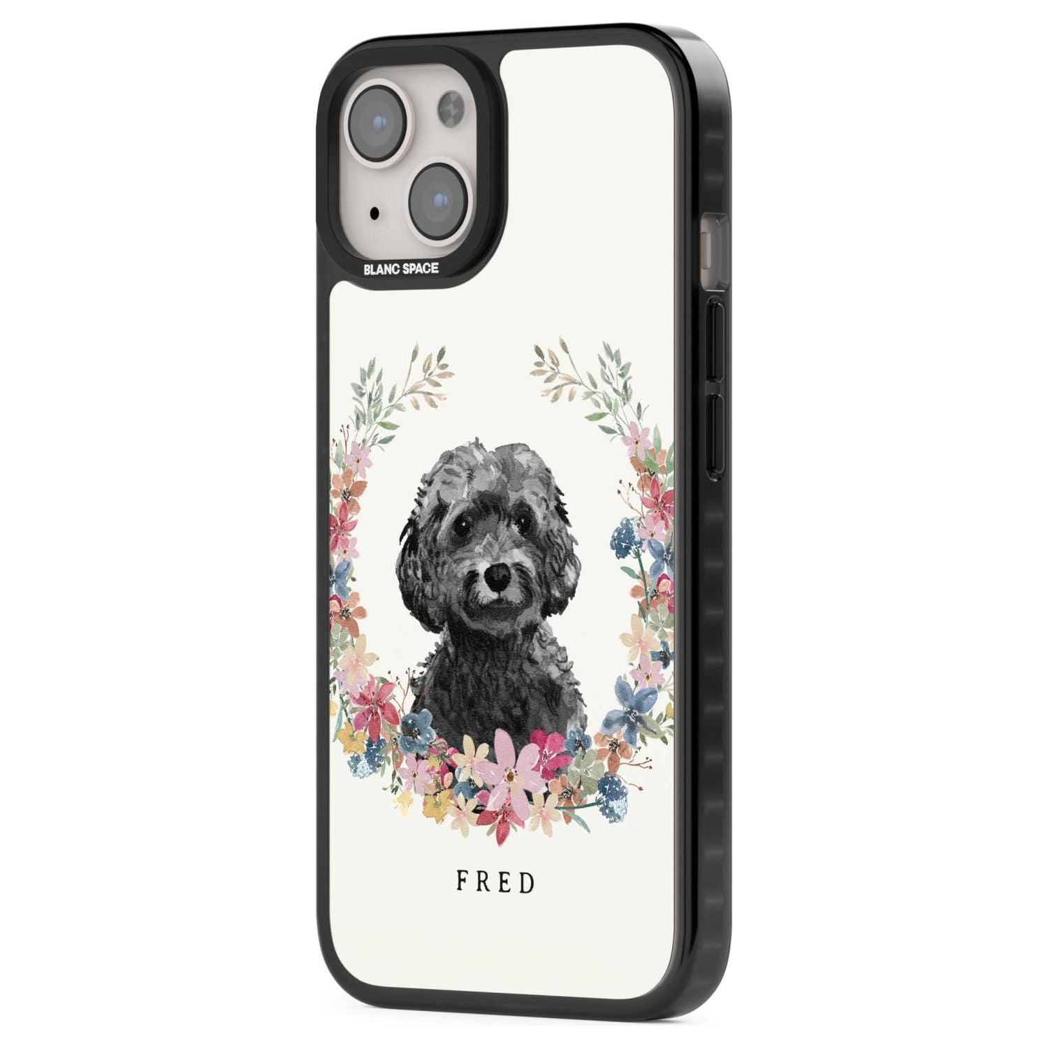 Personalised Black Cockapoo - Watercolour Dog Portrait