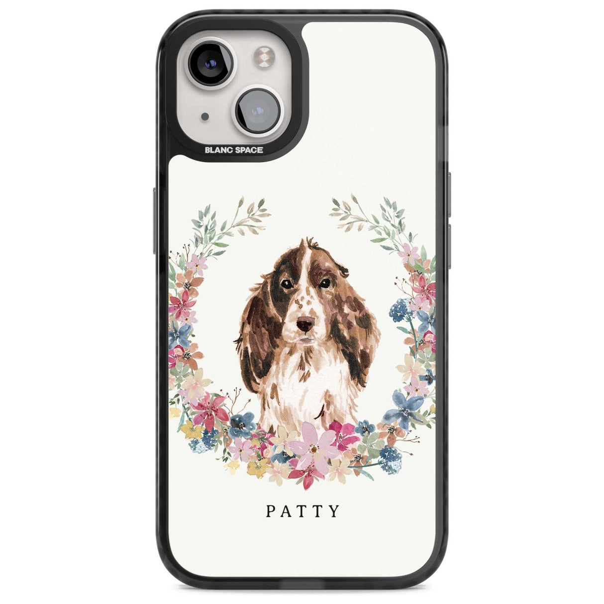 Personalised Brown Cocker Spaniel - Watercolour Dog Portrait Custom Phone Case iPhone 15 Plus / Magsafe Black Impact Case,iPhone 15 / Magsafe Black Impact Case,iPhone 14 Plus / Magsafe Black Impact Case,iPhone 14 / Magsafe Black Impact Case,iPhone 13 / Magsafe Black Impact Case Blanc Space