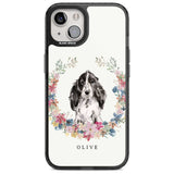 Personalised Black Cocker Spaniel - Watercolour Dog Portrait Custom Phone Case iPhone 15 Plus / Magsafe Black Impact Case,iPhone 15 / Magsafe Black Impact Case,iPhone 14 Plus / Magsafe Black Impact Case,iPhone 14 / Magsafe Black Impact Case,iPhone 13 / Magsafe Black Impact Case Blanc Space