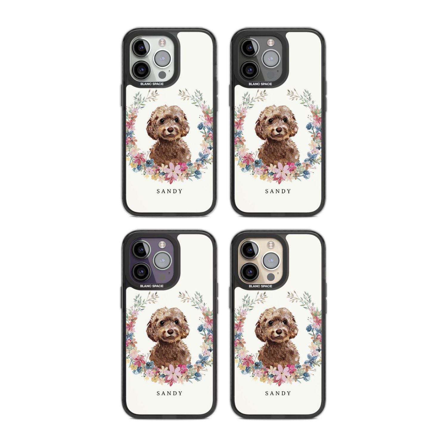 Personalised Brown Cockapoo - Watercolour Dog Portrait