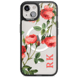 Personalised Clear Vintage Floral Pink Roses Custom Phone Case iPhone 15 Plus / Magsafe Black Impact Case,iPhone 15 / Magsafe Black Impact Case,iPhone 14 Plus / Magsafe Black Impact Case,iPhone 14 / Magsafe Black Impact Case,iPhone 13 / Magsafe Black Impact Case Blanc Space