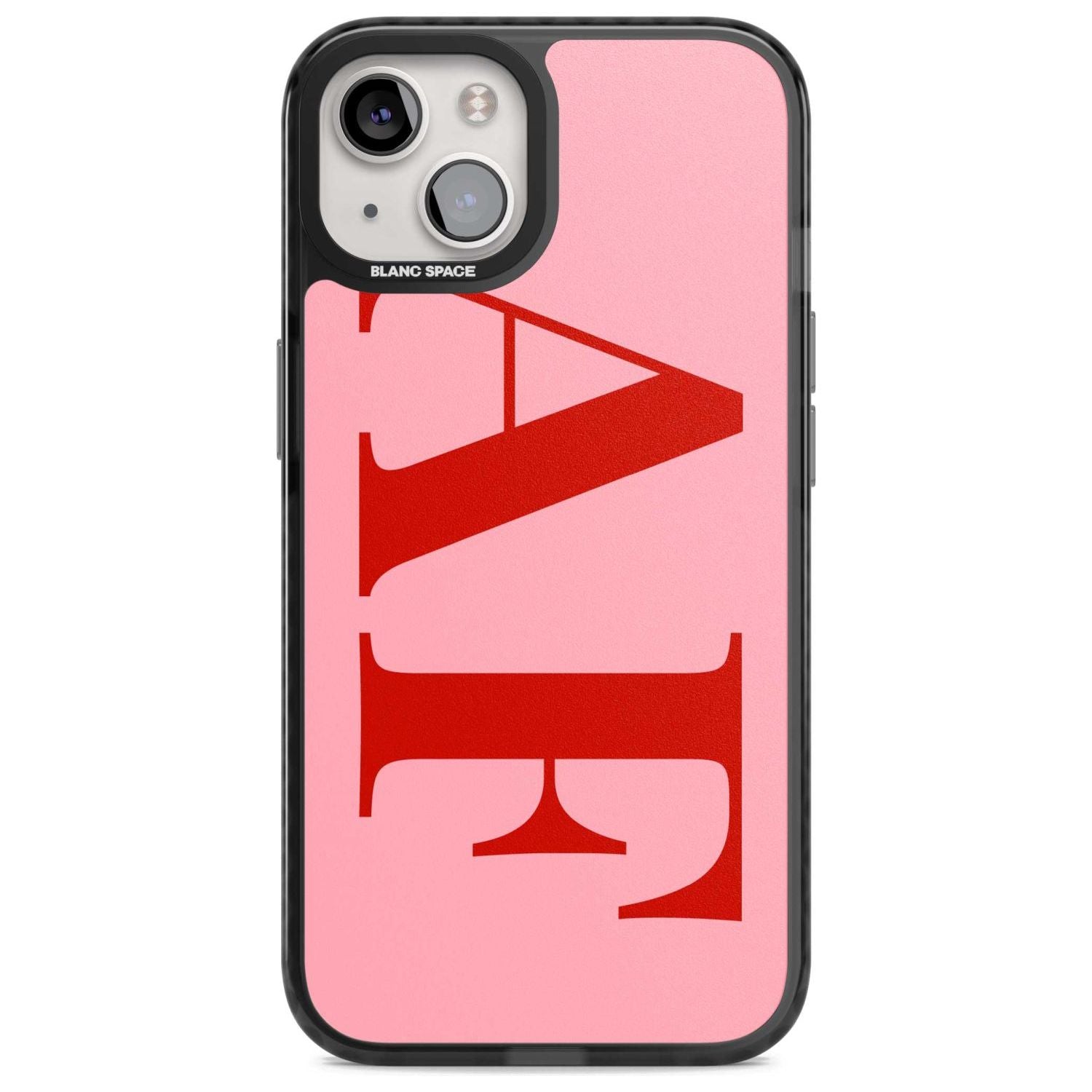 Personalised Red & Pink Letters Custom Phone Case iPhone 15 Plus / Magsafe Black Impact Case,iPhone 15 / Magsafe Black Impact Case,iPhone 14 Plus / Magsafe Black Impact Case,iPhone 14 / Magsafe Black Impact Case,iPhone 13 / Magsafe Black Impact Case Blanc Space