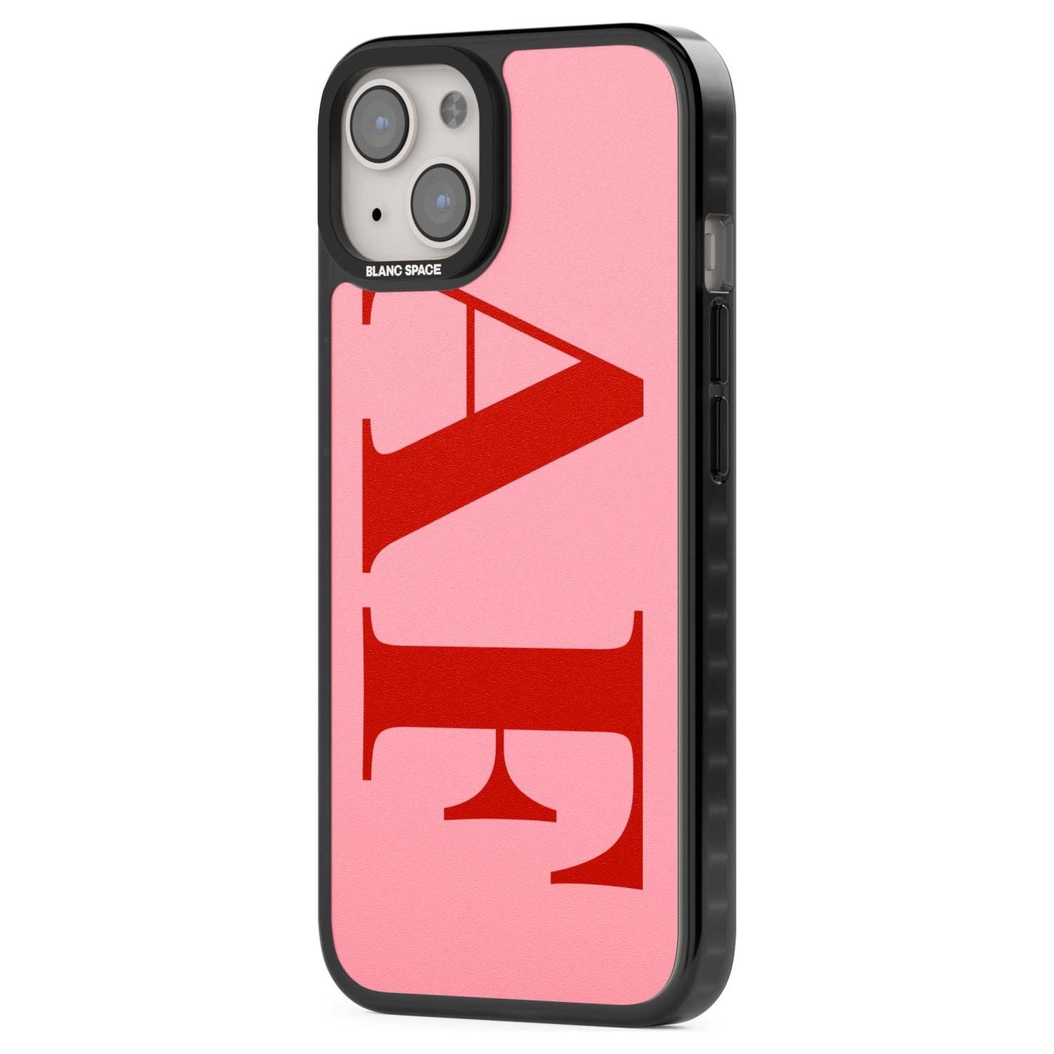 Personalised Red & Pink Letters Custom Phone Case iPhone 15 Pro Max / Black Impact Case,iPhone 15 Plus / Black Impact Case,iPho