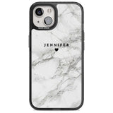 Personalised Classic Grey Marble Custom Phone Case iPhone 15 Plus / Magsafe Black Impact Case,iPhone 15 / Magsafe Black Impact Case,iPhone 14 Plus / Magsafe Black Impact Case,iPhone 14 / Magsafe Black Impact Case,iPhone 13 / Magsafe Black Impact Case Blanc Space