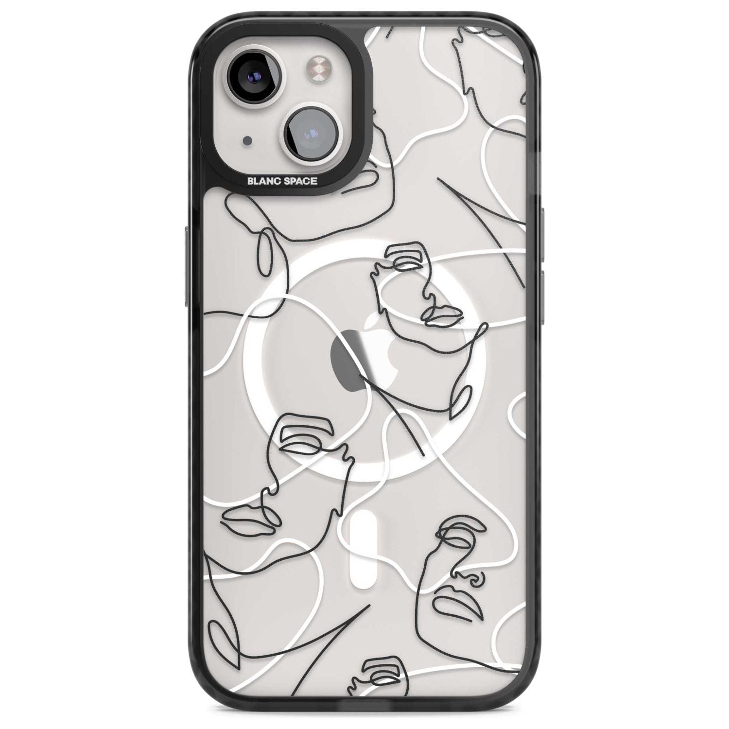 Personalised Abstract Faces Custom Phone Case iPhone 15 Plus / Magsafe Black Impact Case,iPhone 15 / Magsafe Black Impact Case,iPhone 14 Plus / Magsafe Black Impact Case,iPhone 14 / Magsafe Black Impact Case,iPhone 13 / Magsafe Black Impact Case Blanc Space