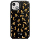 Personalised Cheetah Pattern: Black Custom Phone Case iPhone 15 Plus / Magsafe Black Impact Case,iPhone 15 / Magsafe Black Impact Case,iPhone 14 Plus / Magsafe Black Impact Case,iPhone 14 / Magsafe Black Impact Case,iPhone 13 / Magsafe Black Impact Case Blanc Space