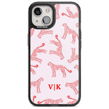 Personalised + Red & Pink Cheetah Custom Phone Case iPhone 15 Plus / Magsafe Black Impact Case,iPhone 15 / Magsafe Black Impact Case,iPhone 14 Plus / Magsafe Black Impact Case,iPhone 14 / Magsafe Black Impact Case,iPhone 13 / Magsafe Black Impact Case Blanc Space