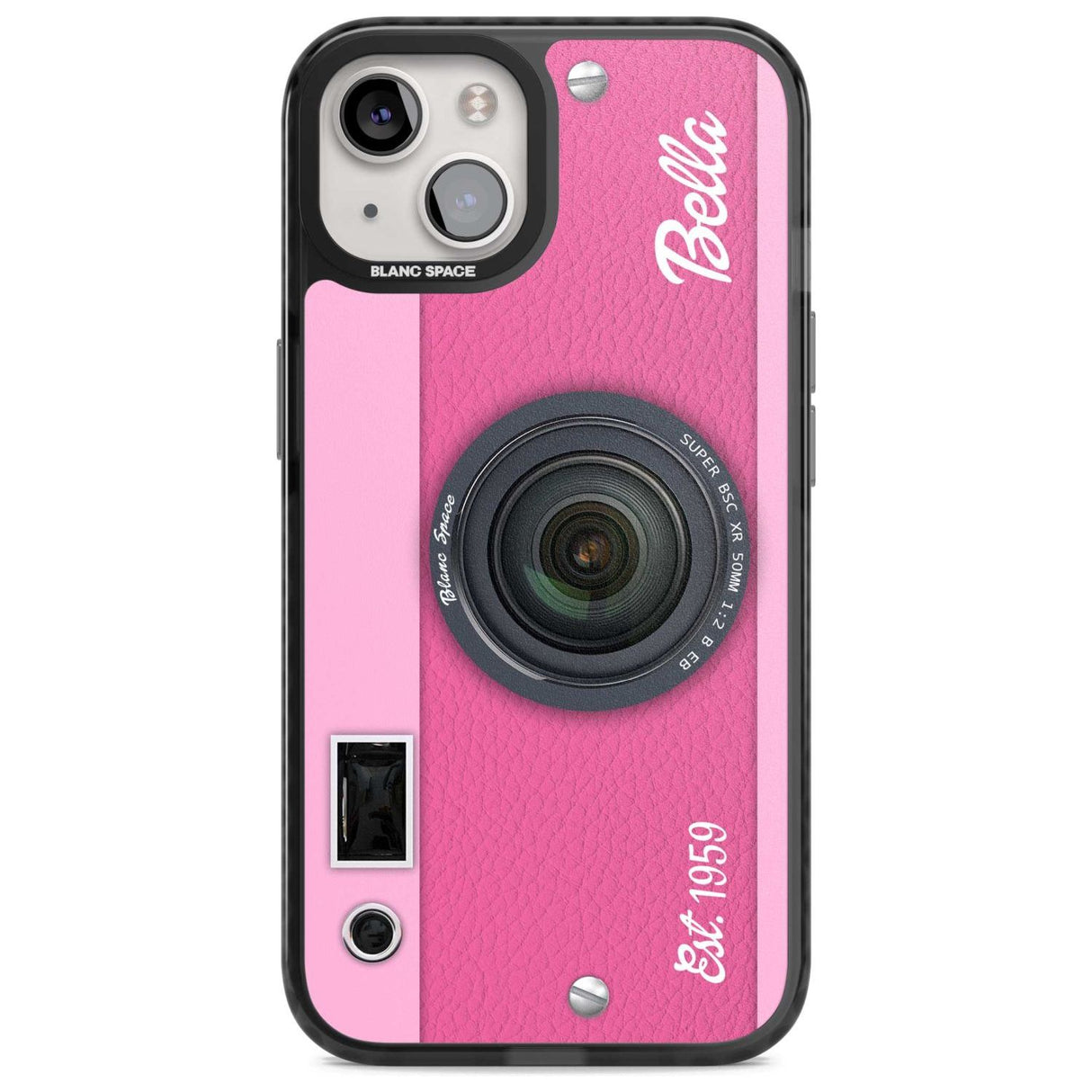 Personalised Pink Dream Camera Custom Phone Case iPhone 15 Plus / Magsafe Black Impact Case,iPhone 15 / Magsafe Black Impact Case,iPhone 14 Plus / Magsafe Black Impact Case,iPhone 14 / Magsafe Black Impact Case,iPhone 13 / Magsafe Black Impact Case Blanc Space