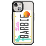 Personalised Malibu License Plate Custom Phone Case iPhone 15 Plus / Magsafe Black Impact Case,iPhone 15 / Magsafe Black Impact Case,iPhone 14 Plus / Magsafe Black Impact Case,iPhone 14 / Magsafe Black Impact Case,iPhone 13 / Magsafe Black Impact Case Blanc Space