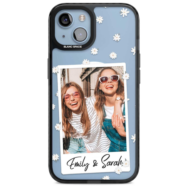 Personalised Daisy Instant Photo Custom Phone Case iPhone 15 Plus / Magsafe Black Impact Case,iPhone 15 / Magsafe Black Impact Case,iPhone 14 Plus / Magsafe Black Impact Case,iPhone 14 / Magsafe Black Impact Case,iPhone 13 / Magsafe Black Impact Case Blanc Space