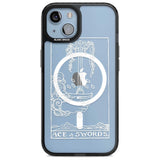 Personalised Ace of Swords Tarot Card - White Transparent Custom Phone Case iPhone 15 Plus / Magsafe Black Impact Case,iPhone 15 / Magsafe Black Impact Case,iPhone 14 Plus / Magsafe Black Impact Case,iPhone 14 / Magsafe Black Impact Case,iPhone 13 / Magsafe Black Impact Case Blanc Space