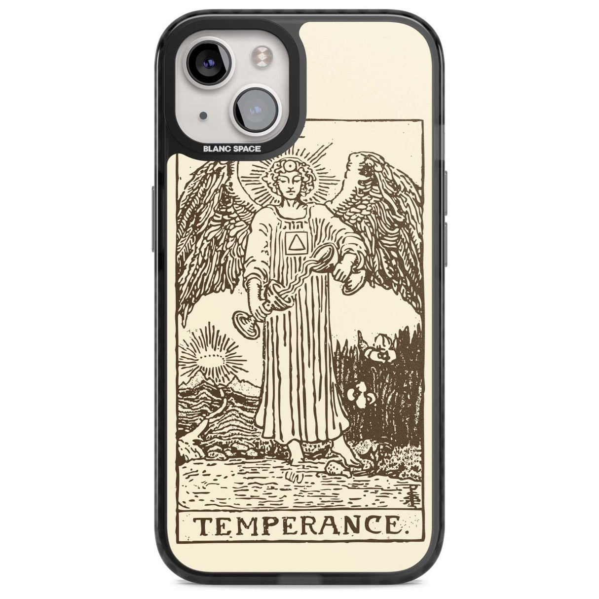 Personalised Temperance Tarot Card - Solid Cream Custom Phone Case iPhone 15 Plus / Magsafe Black Impact Case,iPhone 15 / Magsafe Black Impact Case,iPhone 14 Plus / Magsafe Black Impact Case,iPhone 14 / Magsafe Black Impact Case,iPhone 13 / Magsafe Black Impact Case Blanc Space