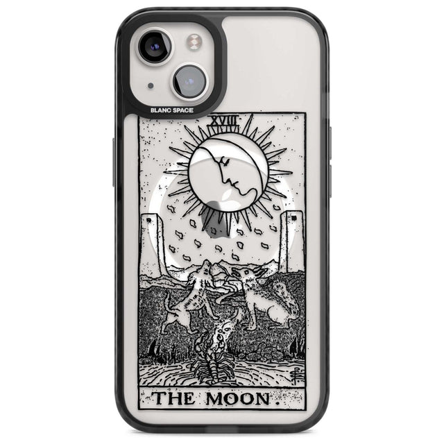 Personalised The Moon Tarot Card - Transparent Custom Phone Case iPhone 15 Plus / Magsafe Black Impact Case,iPhone 15 / Magsafe Black Impact Case,iPhone 14 Plus / Magsafe Black Impact Case,iPhone 14 / Magsafe Black Impact Case,iPhone 13 / Magsafe Black Impact Case Blanc Space