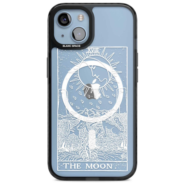 Personalised The Moon Tarot Card - White Transparent Custom Phone Case iPhone 15 Plus / Magsafe Black Impact Case,iPhone 15 / Magsafe Black Impact Case,iPhone 14 Plus / Magsafe Black Impact Case,iPhone 14 / Magsafe Black Impact Case,iPhone 13 / Magsafe Black Impact Case Blanc Space