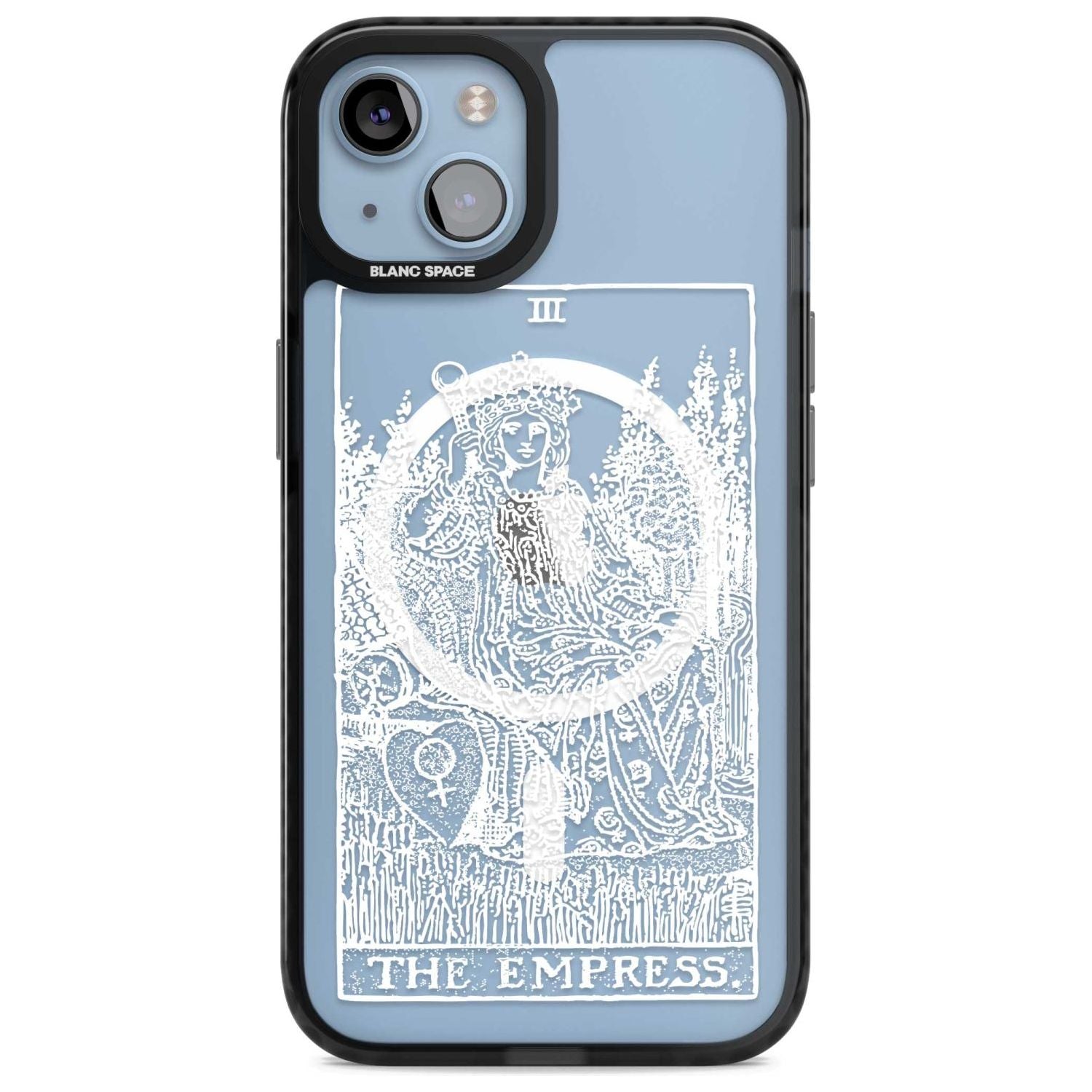 Personalised The Empress Tarot Card - White Transparent Custom Phone Case iPhone 15 Plus / Magsafe Black Impact Case,iPhone 15 / Magsafe Black Impact Case,iPhone 14 Plus / Magsafe Black Impact Case,iPhone 14 / Magsafe Black Impact Case,iPhone 13 / Magsafe Black Impact Case Blanc Space