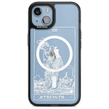 Personalised Strength Tarot Card - White Transparent Custom Phone Case iPhone 15 Plus / Magsafe Black Impact Case,iPhone 15 / Magsafe Black Impact Case,iPhone 14 Plus / Magsafe Black Impact Case,iPhone 14 / Magsafe Black Impact Case,iPhone 13 / Magsafe Black Impact Case Blanc Space