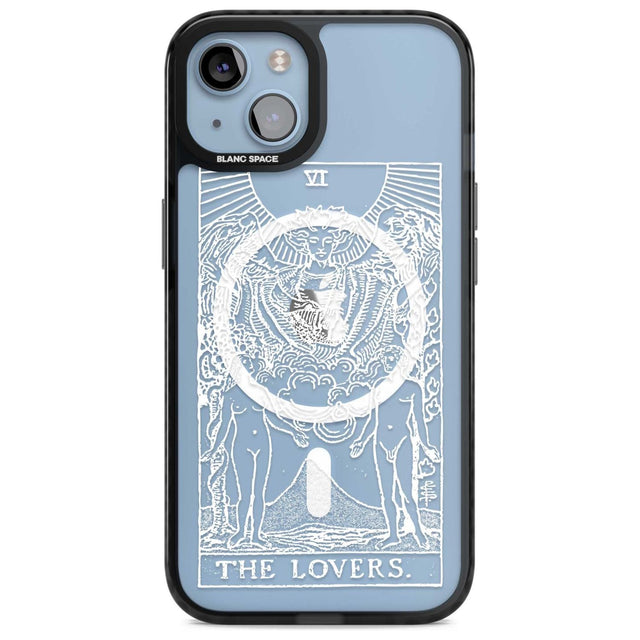 Personalised The Lovers Tarot Card - White Transparent Custom Phone Case iPhone 15 Plus / Magsafe Black Impact Case,iPhone 15 / Magsafe Black Impact Case,iPhone 14 Plus / Magsafe Black Impact Case,iPhone 14 / Magsafe Black Impact Case,iPhone 13 / Magsafe Black Impact Case Blanc Space