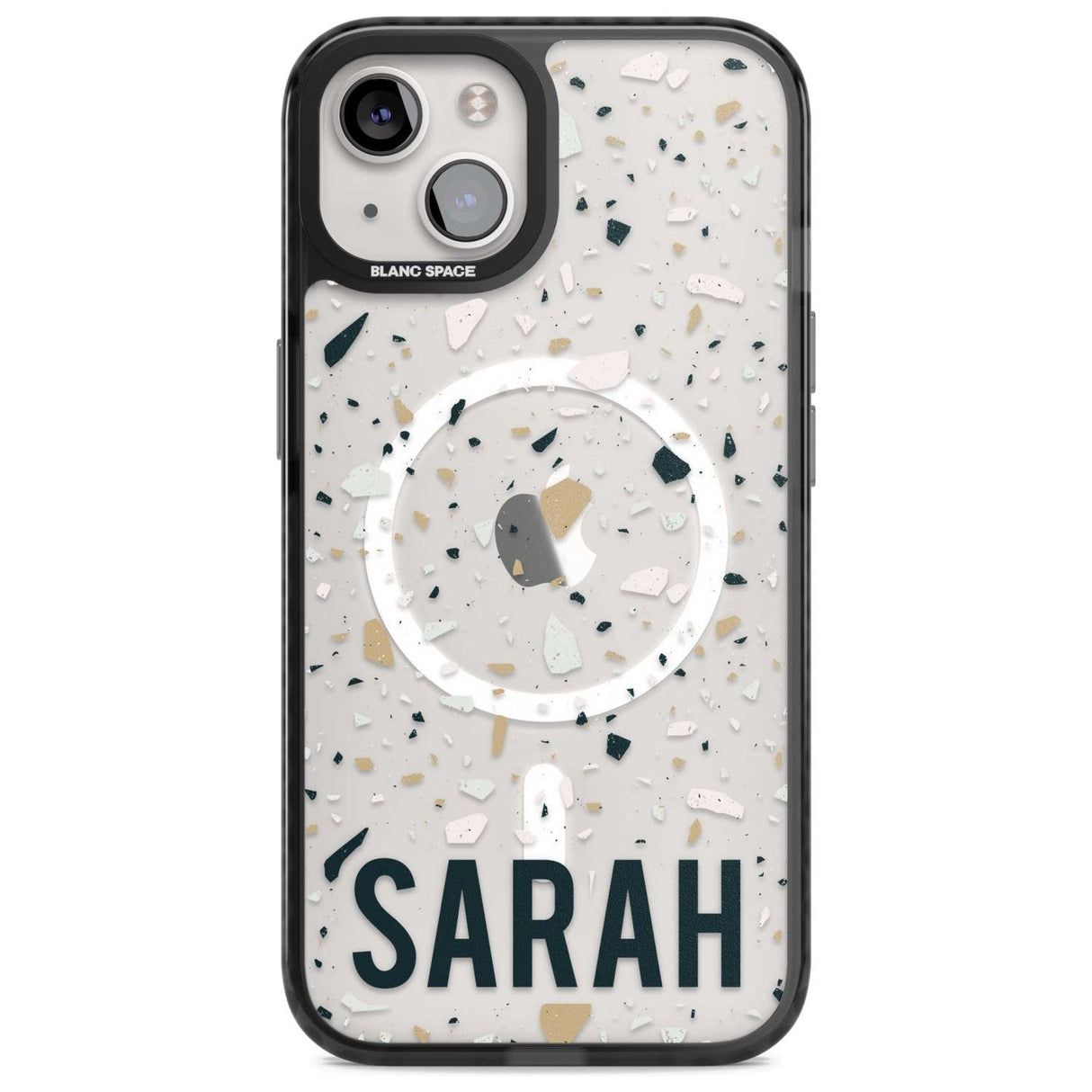 Personalised Terrazzo - Blue, Pink, Brown Custom Phone Case iPhone 15 Plus / Magsafe Black Impact Case,iPhone 15 / Magsafe Black Impact Case,iPhone 14 Plus / Magsafe Black Impact Case,iPhone 14 / Magsafe Black Impact Case,iPhone 13 / Magsafe Black Impact Case Blanc Space